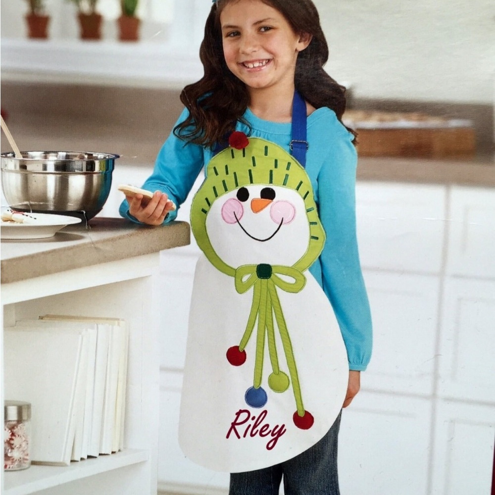 St. Nicholas Square Festive Snowman Apron for Kids